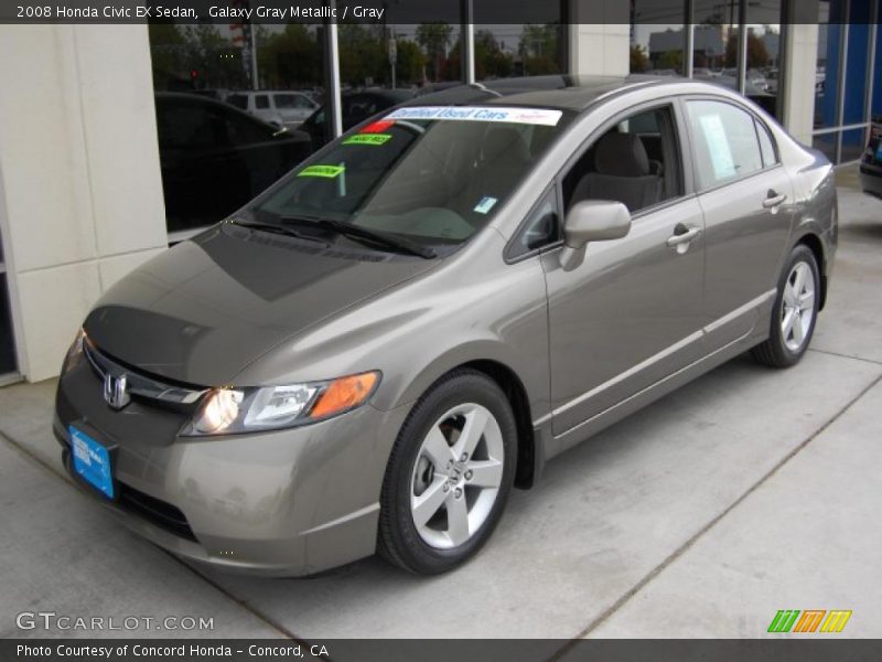 Galaxy Gray Metallic / Gray 2008 Honda Civic EX Sedan