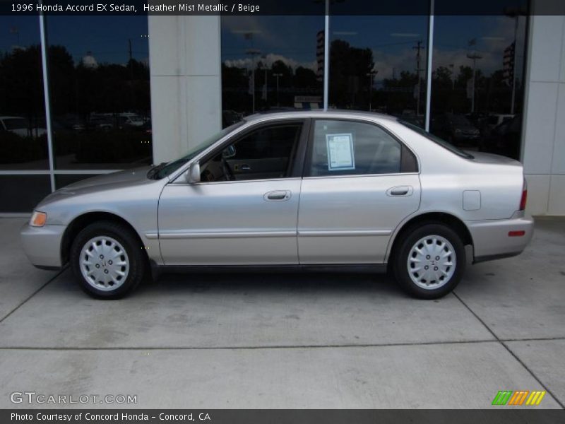 Heather Mist Metallic / Beige 1996 Honda Accord EX Sedan