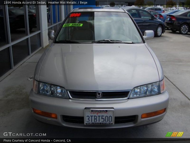 Heather Mist Metallic / Beige 1996 Honda Accord EX Sedan
