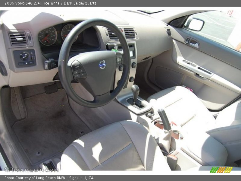 Ice White / Dark Beige/Quartz 2006 Volvo S40 2.4i
