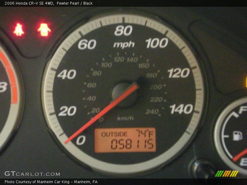 Pewter Pearl / Black 2006 Honda CR-V SE 4WD
