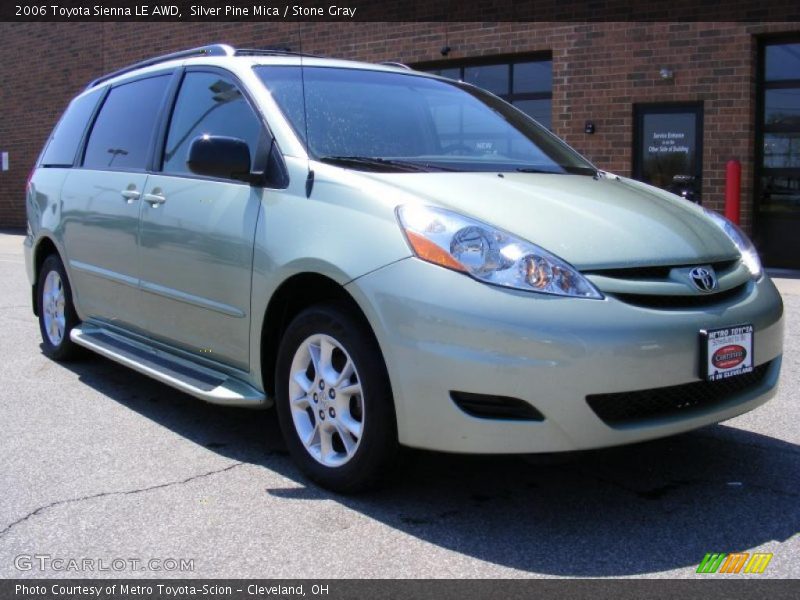 Silver Pine Mica / Stone Gray 2006 Toyota Sienna LE AWD