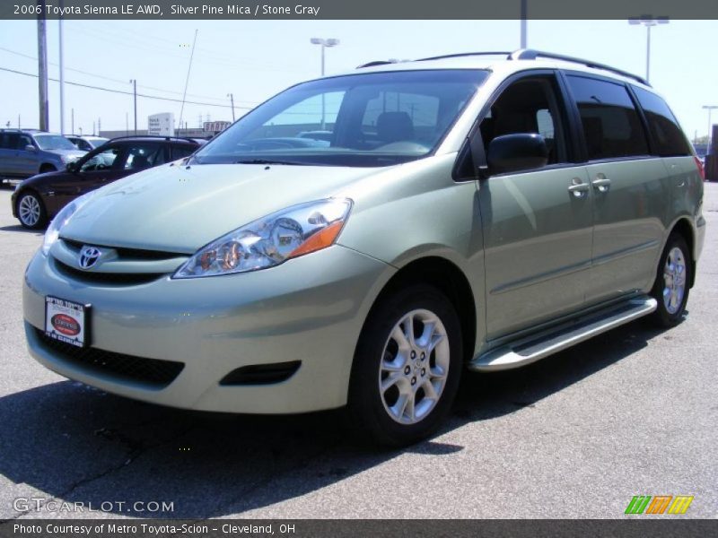 Silver Pine Mica / Stone Gray 2006 Toyota Sienna LE AWD