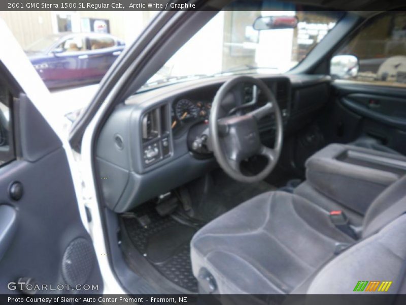 Arctic White / Graphite 2001 GMC Sierra 1500 SL Regular Cab