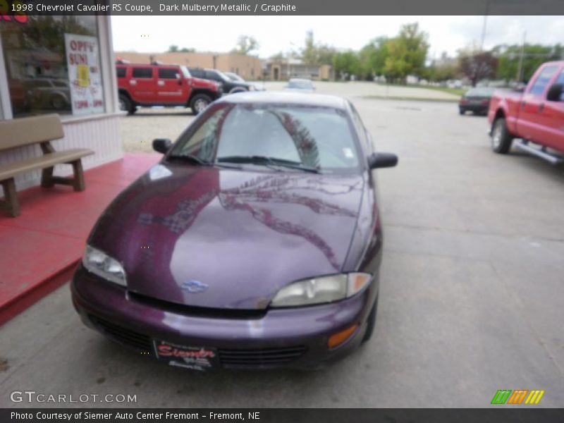 Dark Mulberry Metallic / Graphite 1998 Chevrolet Cavalier RS Coupe