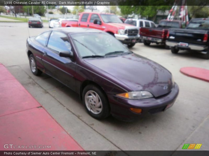 Dark Mulberry Metallic / Graphite 1998 Chevrolet Cavalier RS Coupe