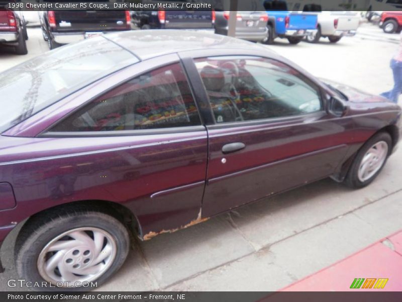 Dark Mulberry Metallic / Graphite 1998 Chevrolet Cavalier RS Coupe