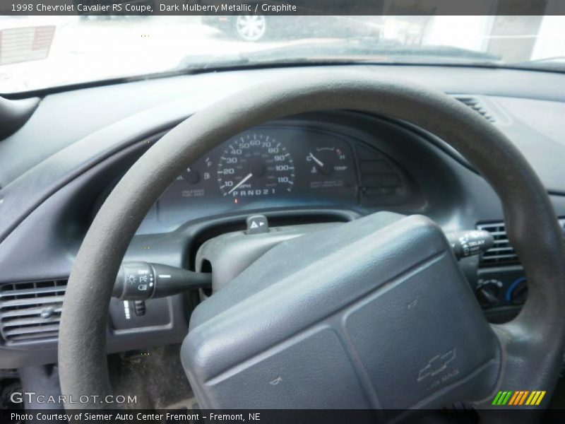 Dark Mulberry Metallic / Graphite 1998 Chevrolet Cavalier RS Coupe