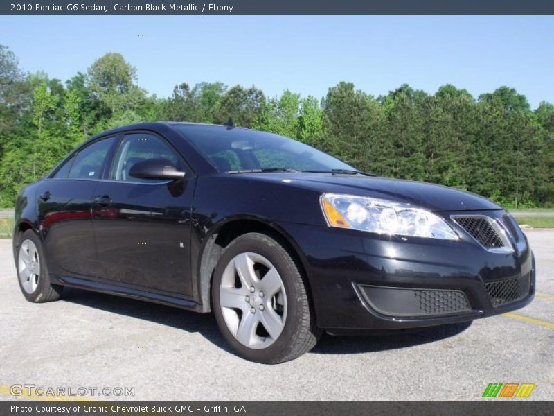 Carbon Black Metallic / Ebony 2010 Pontiac G6 Sedan