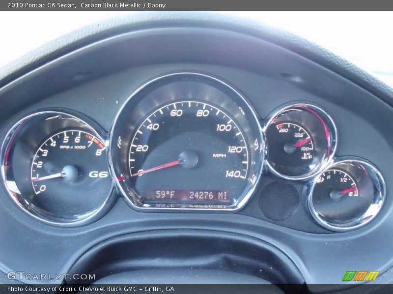 Carbon Black Metallic / Ebony 2010 Pontiac G6 Sedan
