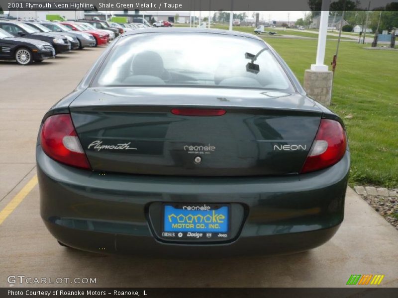 Shale Green Metallic / Taupe 2001 Plymouth Neon Highline