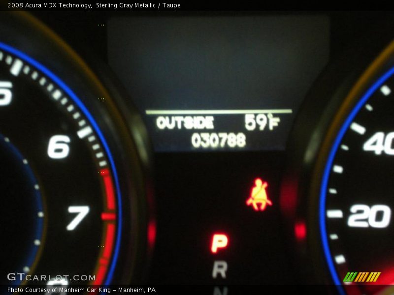 Sterling Gray Metallic / Taupe 2008 Acura MDX Technology