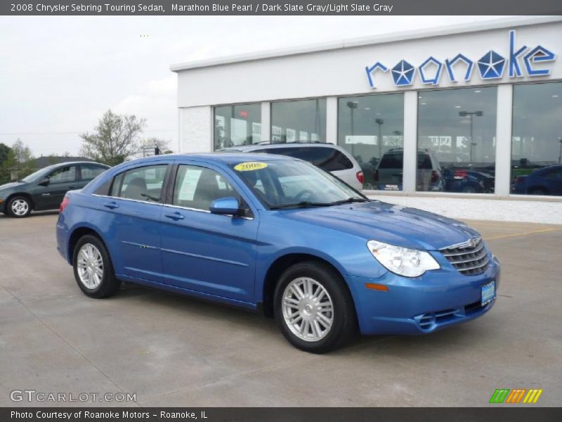 Marathon Blue Pearl / Dark Slate Gray/Light Slate Gray 2008 Chrysler Sebring Touring Sedan