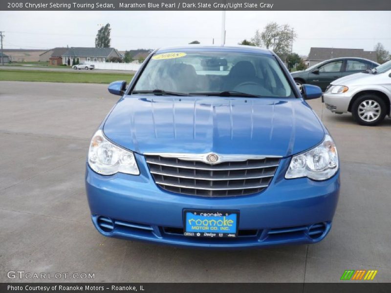 Marathon Blue Pearl / Dark Slate Gray/Light Slate Gray 2008 Chrysler Sebring Touring Sedan