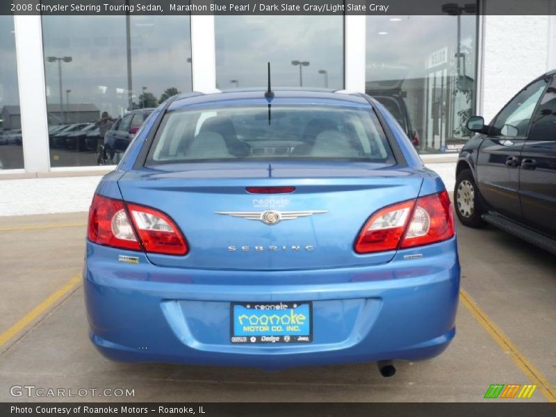 Marathon Blue Pearl / Dark Slate Gray/Light Slate Gray 2008 Chrysler Sebring Touring Sedan