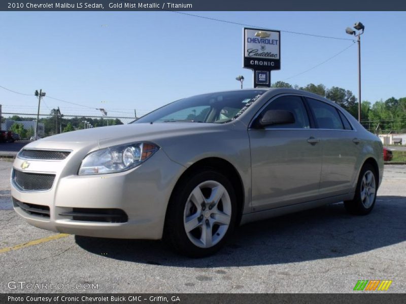 Gold Mist Metallic / Titanium 2010 Chevrolet Malibu LS Sedan