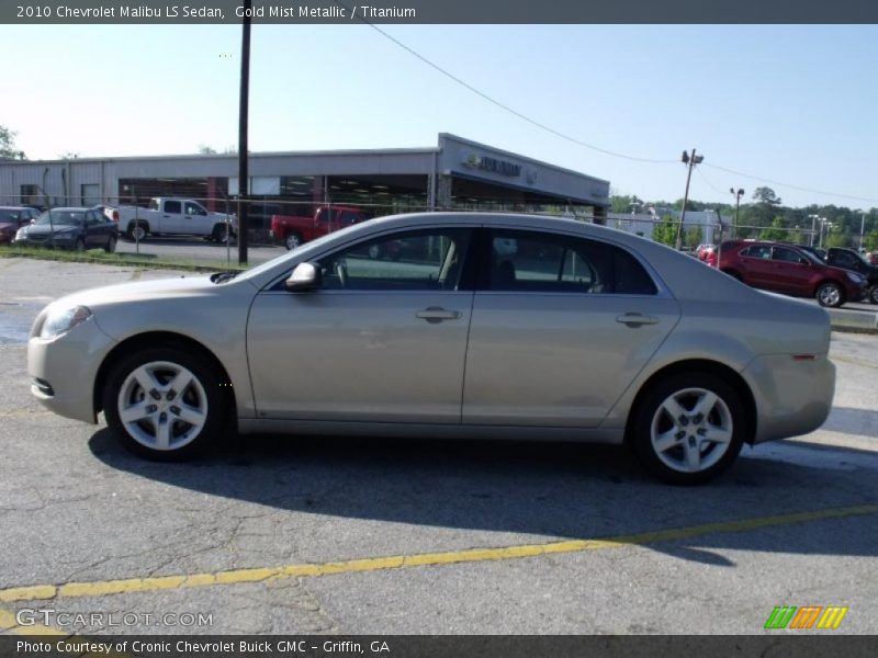 Gold Mist Metallic / Titanium 2010 Chevrolet Malibu LS Sedan