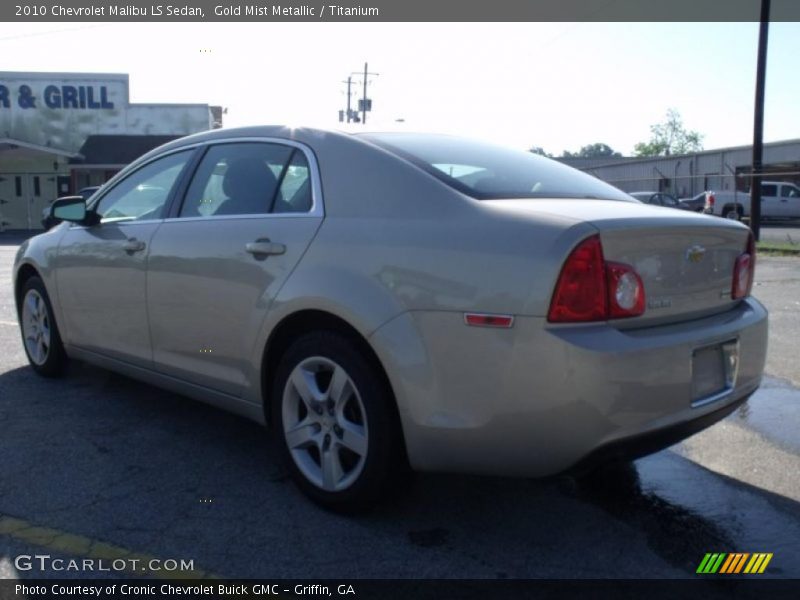 Gold Mist Metallic / Titanium 2010 Chevrolet Malibu LS Sedan