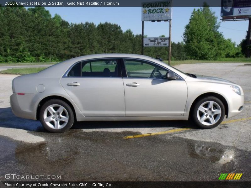Gold Mist Metallic / Titanium 2010 Chevrolet Malibu LS Sedan