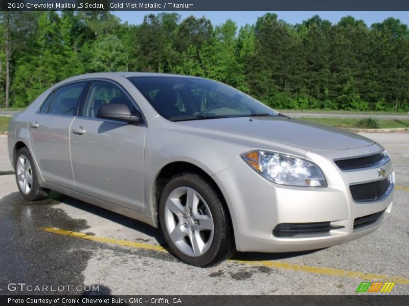 Gold Mist Metallic / Titanium 2010 Chevrolet Malibu LS Sedan