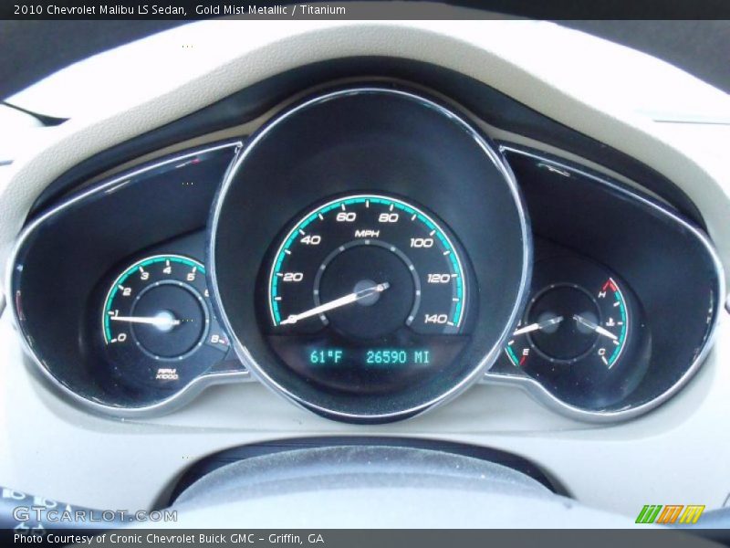 Gold Mist Metallic / Titanium 2010 Chevrolet Malibu LS Sedan
