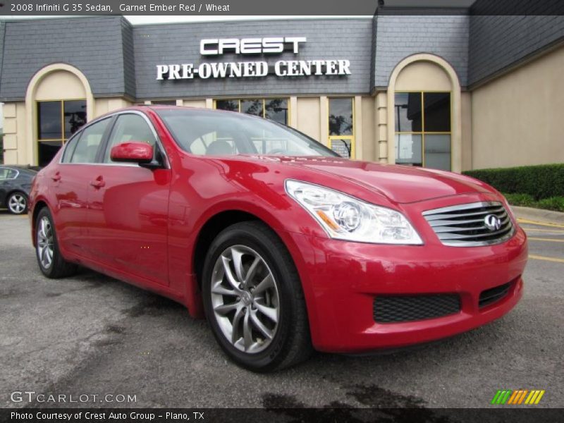 Garnet Ember Red / Wheat 2008 Infiniti G 35 Sedan