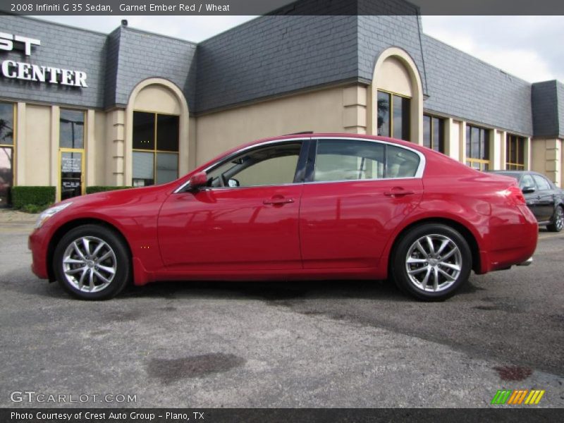Garnet Ember Red / Wheat 2008 Infiniti G 35 Sedan