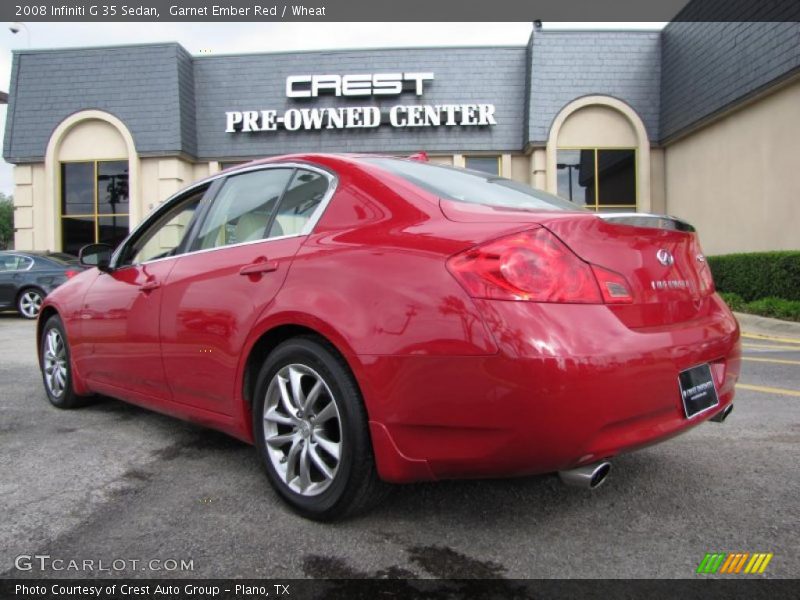 Garnet Ember Red / Wheat 2008 Infiniti G 35 Sedan