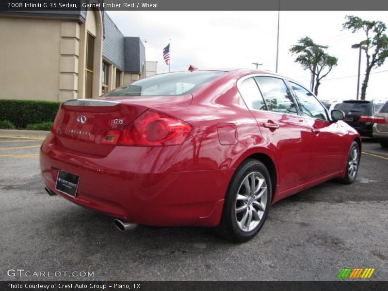 Garnet Ember Red / Wheat 2008 Infiniti G 35 Sedan