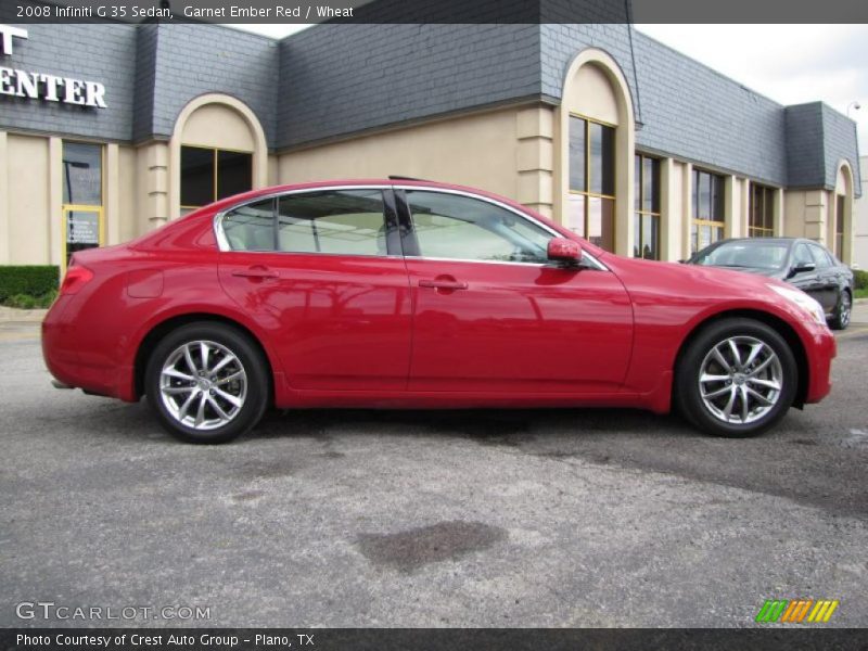 Garnet Ember Red / Wheat 2008 Infiniti G 35 Sedan