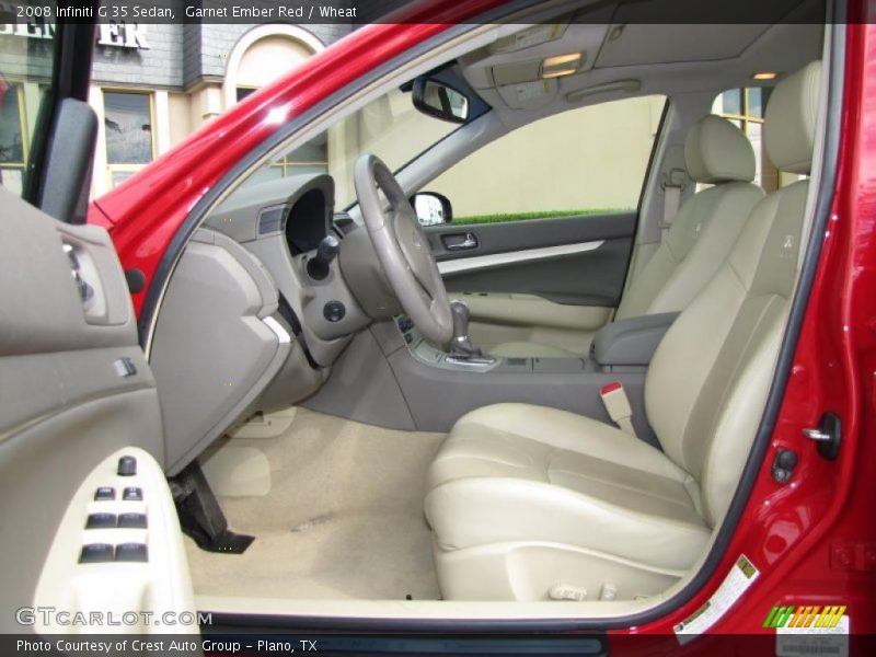 Garnet Ember Red / Wheat 2008 Infiniti G 35 Sedan