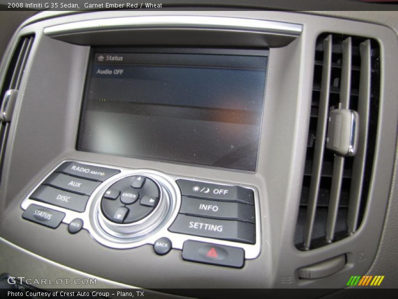 Garnet Ember Red / Wheat 2008 Infiniti G 35 Sedan