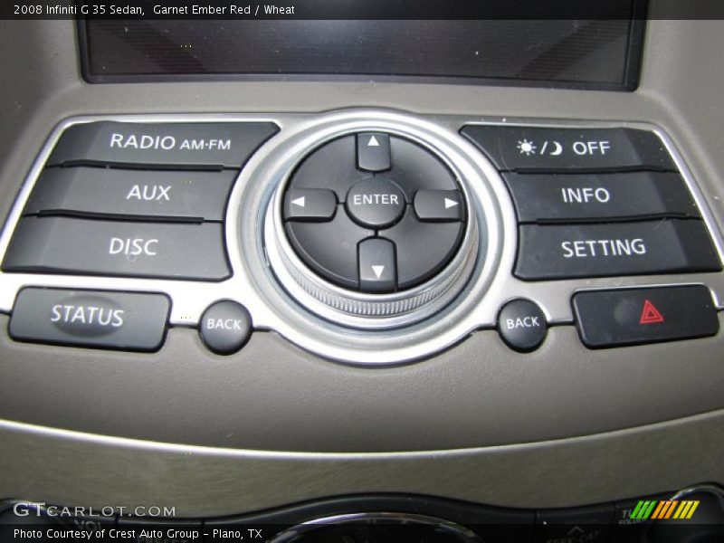 Garnet Ember Red / Wheat 2008 Infiniti G 35 Sedan