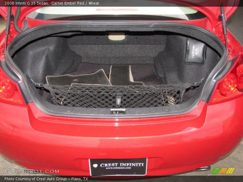 Garnet Ember Red / Wheat 2008 Infiniti G 35 Sedan