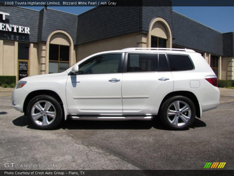 Blizzard White Pearl / Ash Gray 2008 Toyota Highlander Limited