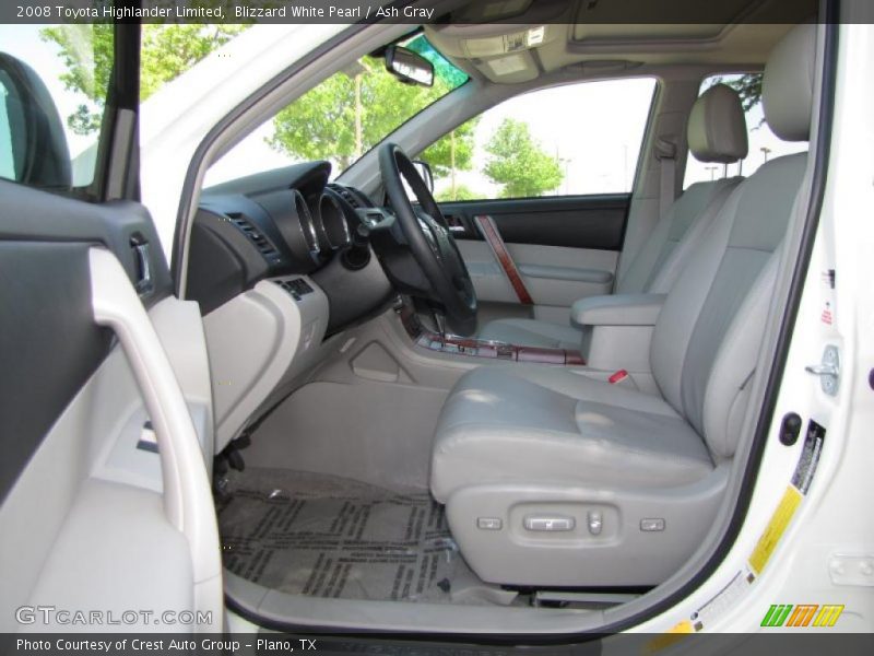 Blizzard White Pearl / Ash Gray 2008 Toyota Highlander Limited