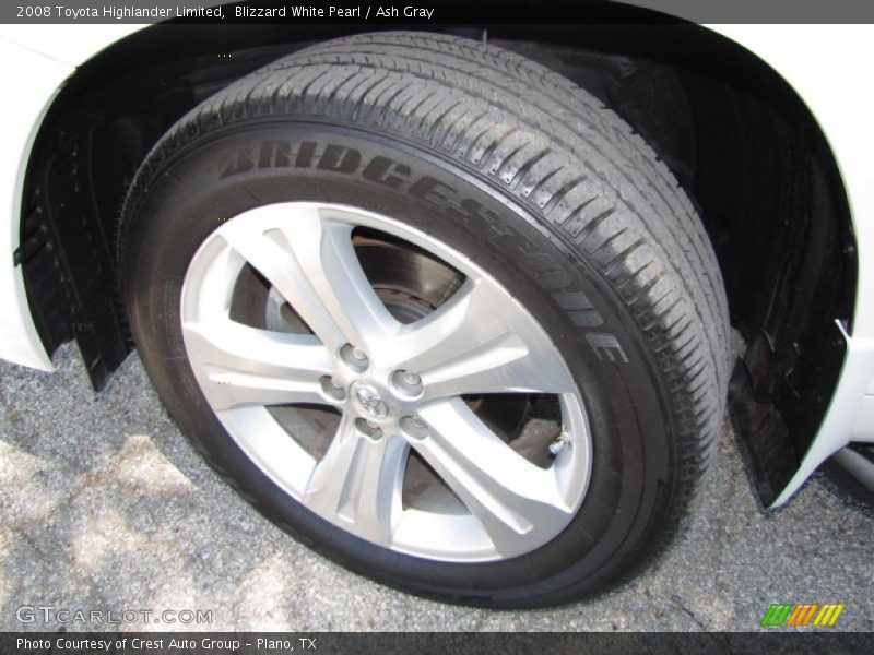 Blizzard White Pearl / Ash Gray 2008 Toyota Highlander Limited
