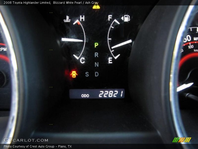 Blizzard White Pearl / Ash Gray 2008 Toyota Highlander Limited