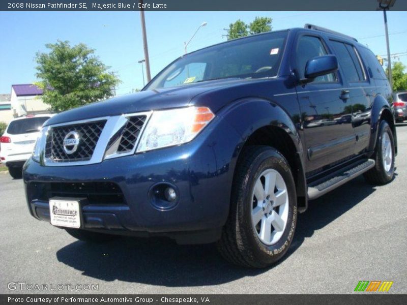 Majestic Blue / Cafe Latte 2008 Nissan Pathfinder SE