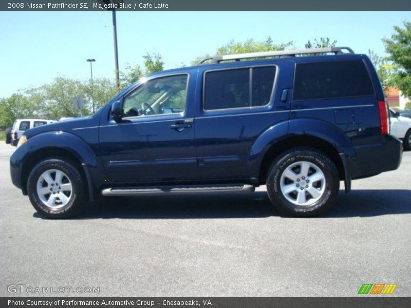 Majestic Blue / Cafe Latte 2008 Nissan Pathfinder SE