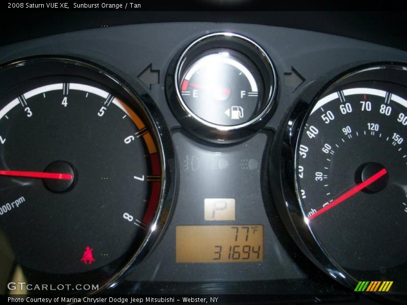 Sunburst Orange / Tan 2008 Saturn VUE XE