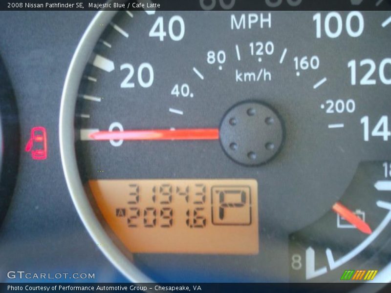 Majestic Blue / Cafe Latte 2008 Nissan Pathfinder SE