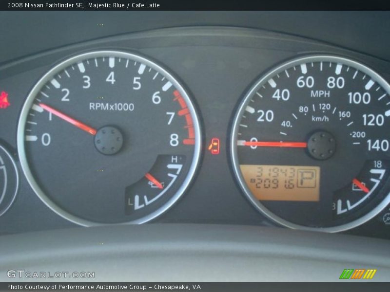 Majestic Blue / Cafe Latte 2008 Nissan Pathfinder SE
