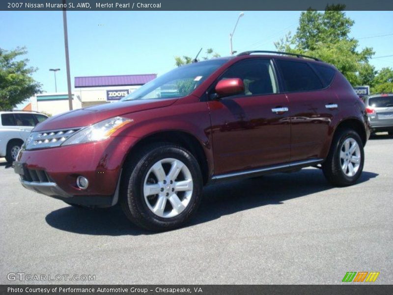 Merlot Pearl / Charcoal 2007 Nissan Murano SL AWD