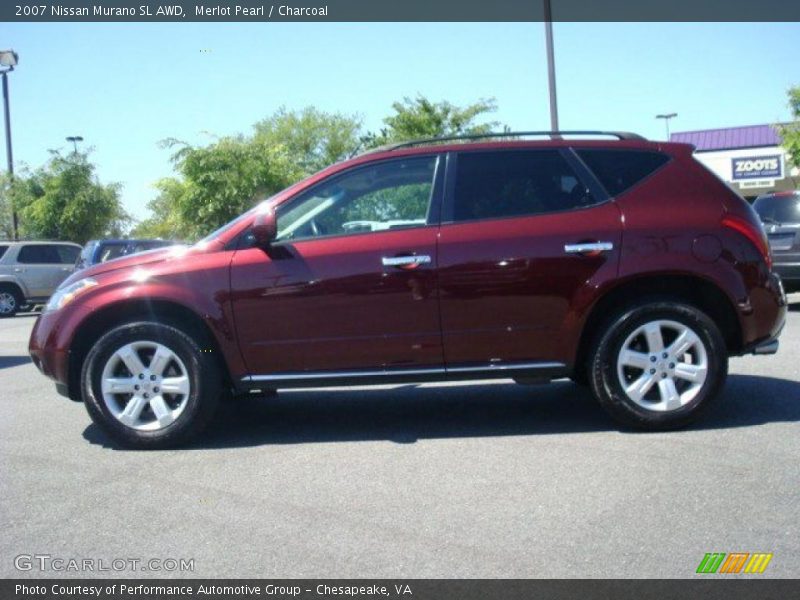 Merlot Pearl / Charcoal 2007 Nissan Murano SL AWD