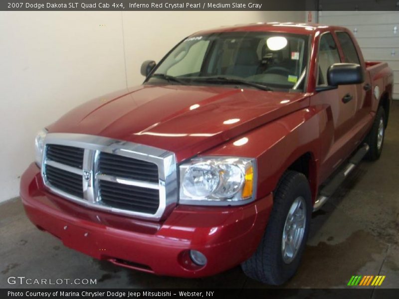 Inferno Red Crystal Pearl / Medium Slate Gray 2007 Dodge Dakota SLT Quad Cab 4x4