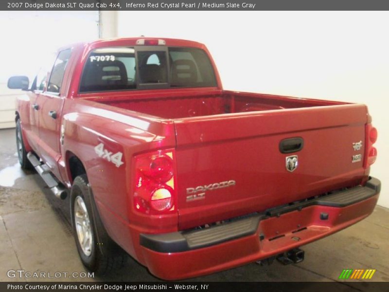Inferno Red Crystal Pearl / Medium Slate Gray 2007 Dodge Dakota SLT Quad Cab 4x4