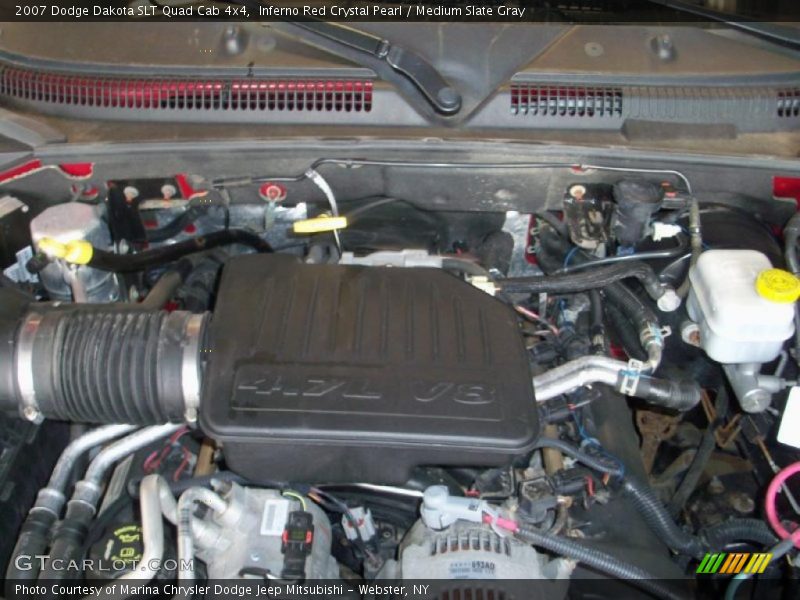 Inferno Red Crystal Pearl / Medium Slate Gray 2007 Dodge Dakota SLT Quad Cab 4x4