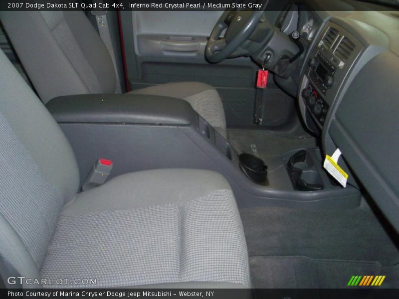 Inferno Red Crystal Pearl / Medium Slate Gray 2007 Dodge Dakota SLT Quad Cab 4x4