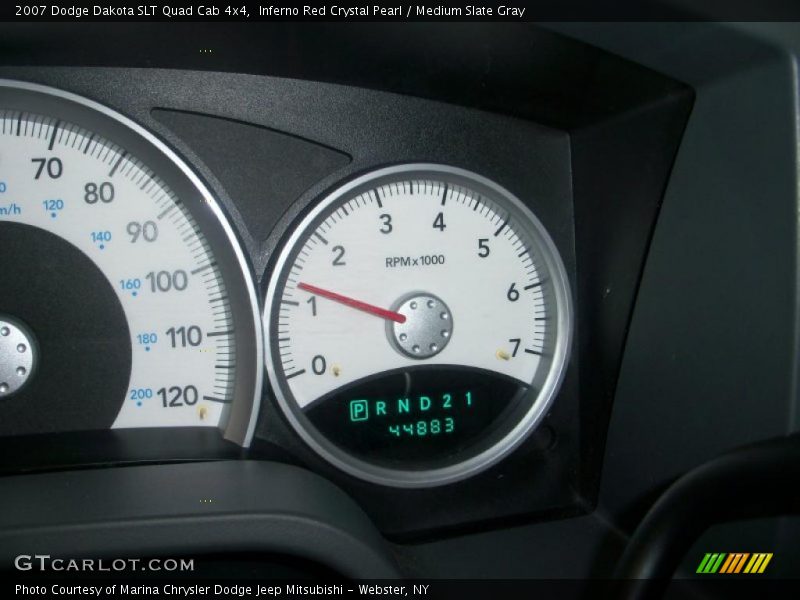 Inferno Red Crystal Pearl / Medium Slate Gray 2007 Dodge Dakota SLT Quad Cab 4x4